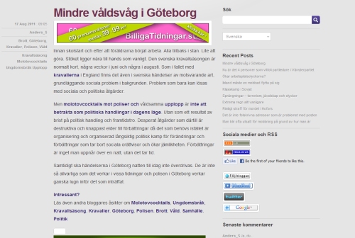 Bloggaren Svensson Zaramis hyllar kriminalitet